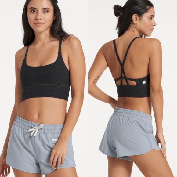 Vuori Long Line Elevation Bra - Black Heather MEDIUM - Picture 1 of 5